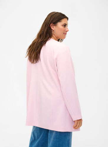 Veste de printemps avec patte de boutonnage cachée, Parfait Pink, Model image number 1