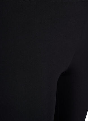 FLASH - 2-pack leggings 3/4 en coton, Black / Black, Packshot image number 3
