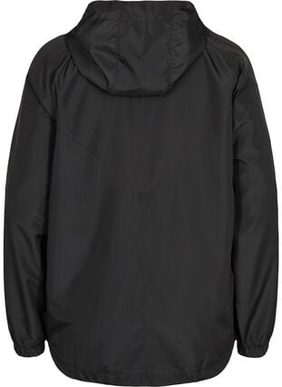 Veste courte avec capuche et ourlet inférieur réglable, Black, Packshot image number 1