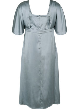Robe longue à manches courtes et cache-cœur, Silver Blue, Packshot image number 1