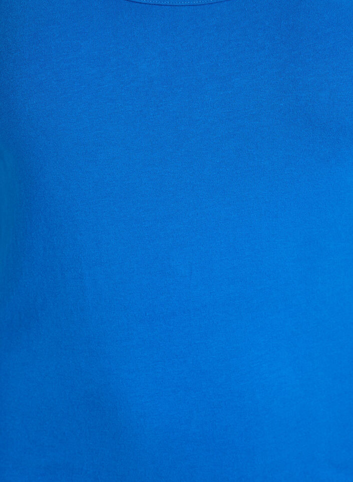 Haut uni Basic en coton, Bleu, Packshot image number 2