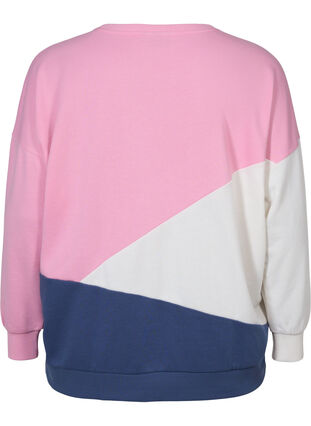 Sweatshirt avec couleurs vives, C. Pink C. Blocking, Packshot image number 1