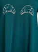 Chemise de nuit en coton biologique et &agrave; col en V, Vert clair, Packshot image number 2