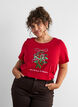 Kerst T-shirt van biologisch katoen, Rood, Model image number 0