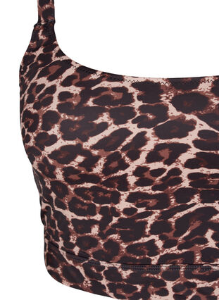 Bedrukte bikinitop met verstelbare bandjes, Autentic Leopard, Packshot image number 2