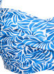 Gewatteerde bikinitop met print, Blauw, Packshot image number 2