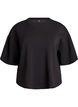 T-shirt court coupe ample en mélange de modal, Noir, Packshot image number 0