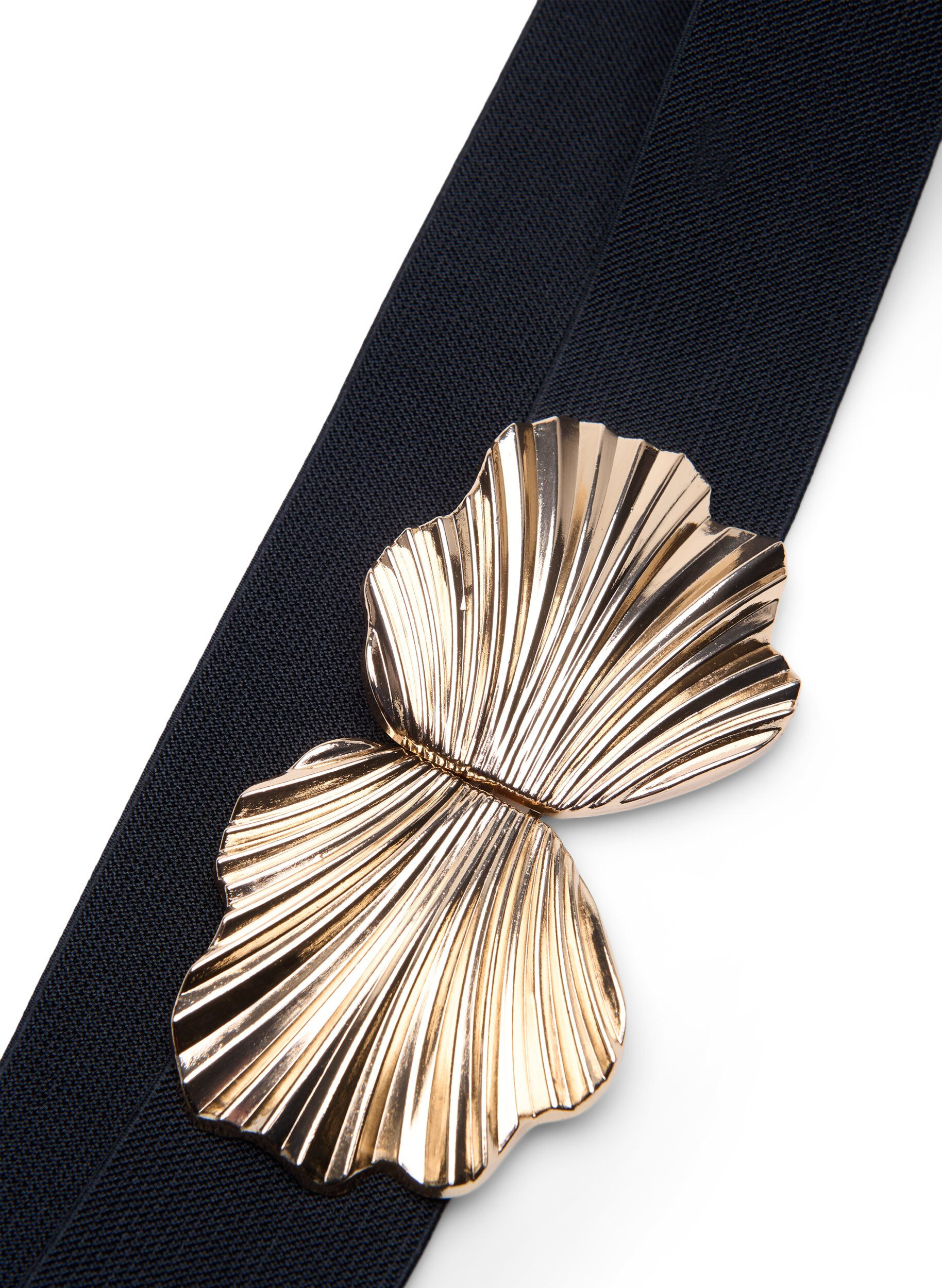 Zizzi Ceinture extensible avec boucle dor&eacute;e, Black, Packshot image number 2