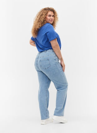 Jeans Megan à taille très haute, Light blue, Model image number 1