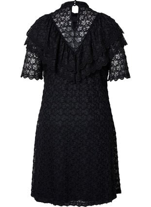 Robe en dentelle avec manches 2/4, Black, Packshot image number 1