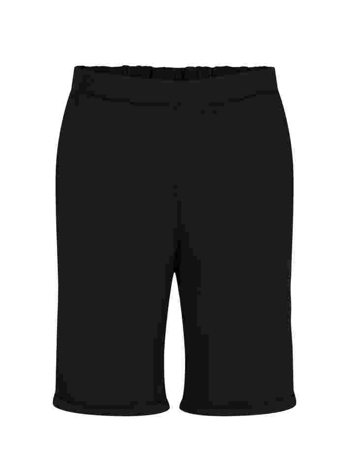Short met elastische rand en zakken, Black, Packshot