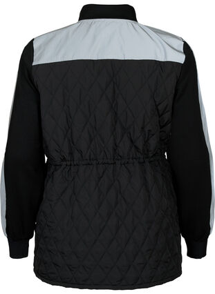 Reflecterende sportjas met aanpasbare taille, Black w. Reflex, Packshot image number 1