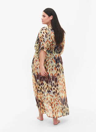 Kimono imprimé plage, Abstract Leopard, Model image number 1