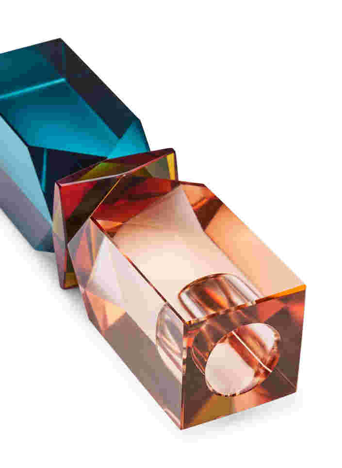 Kristallen kandelaar, Peach/Amber/Blue, Packshot image number 1