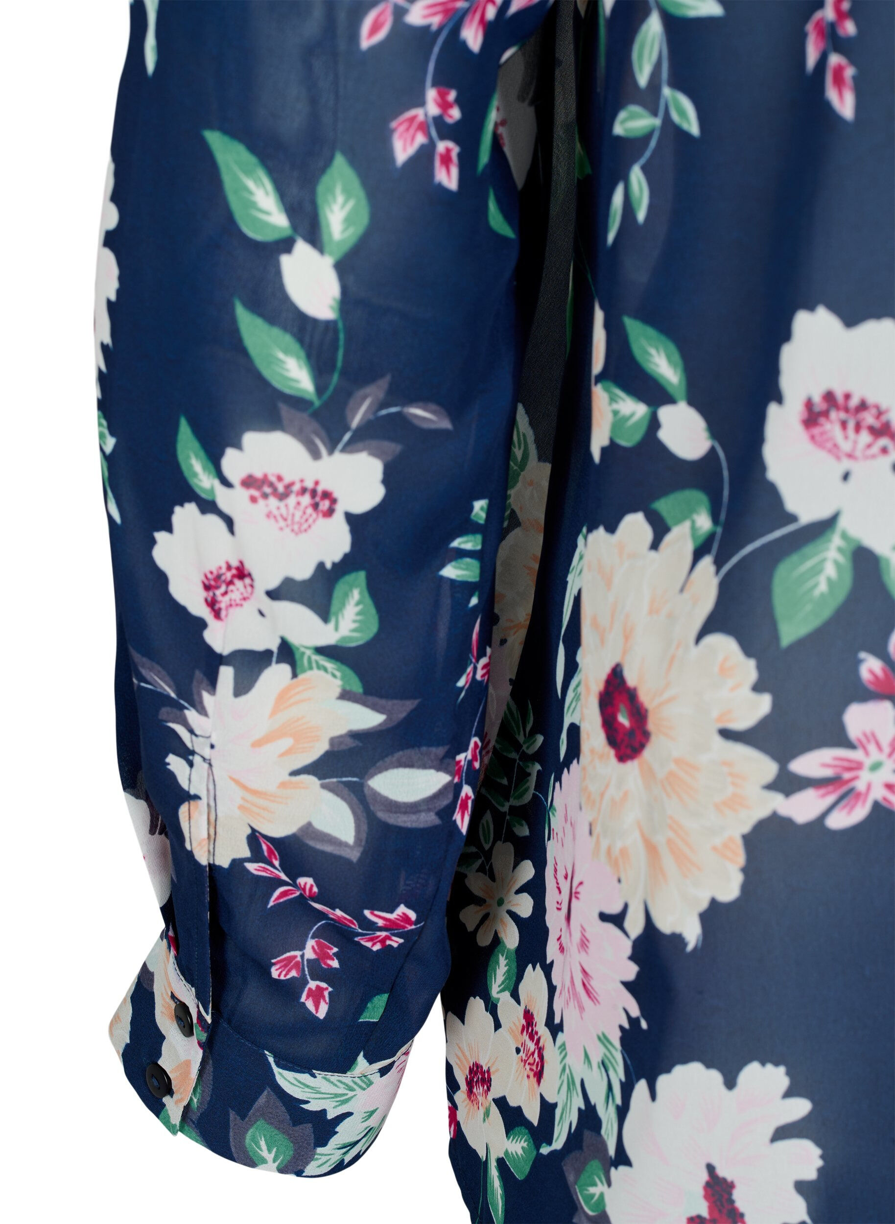 ZizziFLASH - Shirt met lange mouwen en bloemenprint, Navy Flower, Packshot image number 3