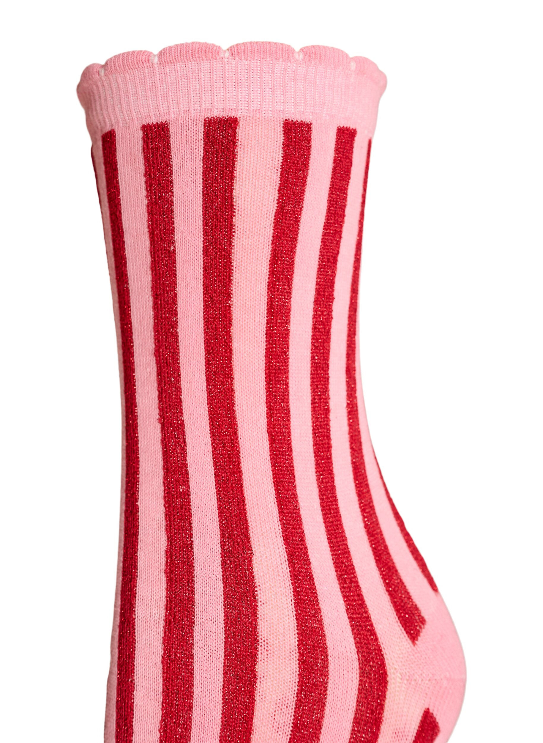 Zizzi2-pack kerstsokken, Roze, Packshot image number 3