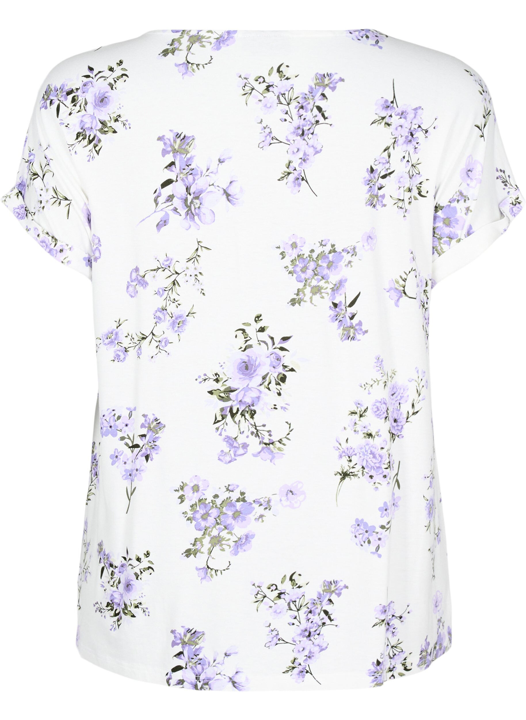 ZizziT-shirt met bloemenprint, Paars, Packshot image number 1