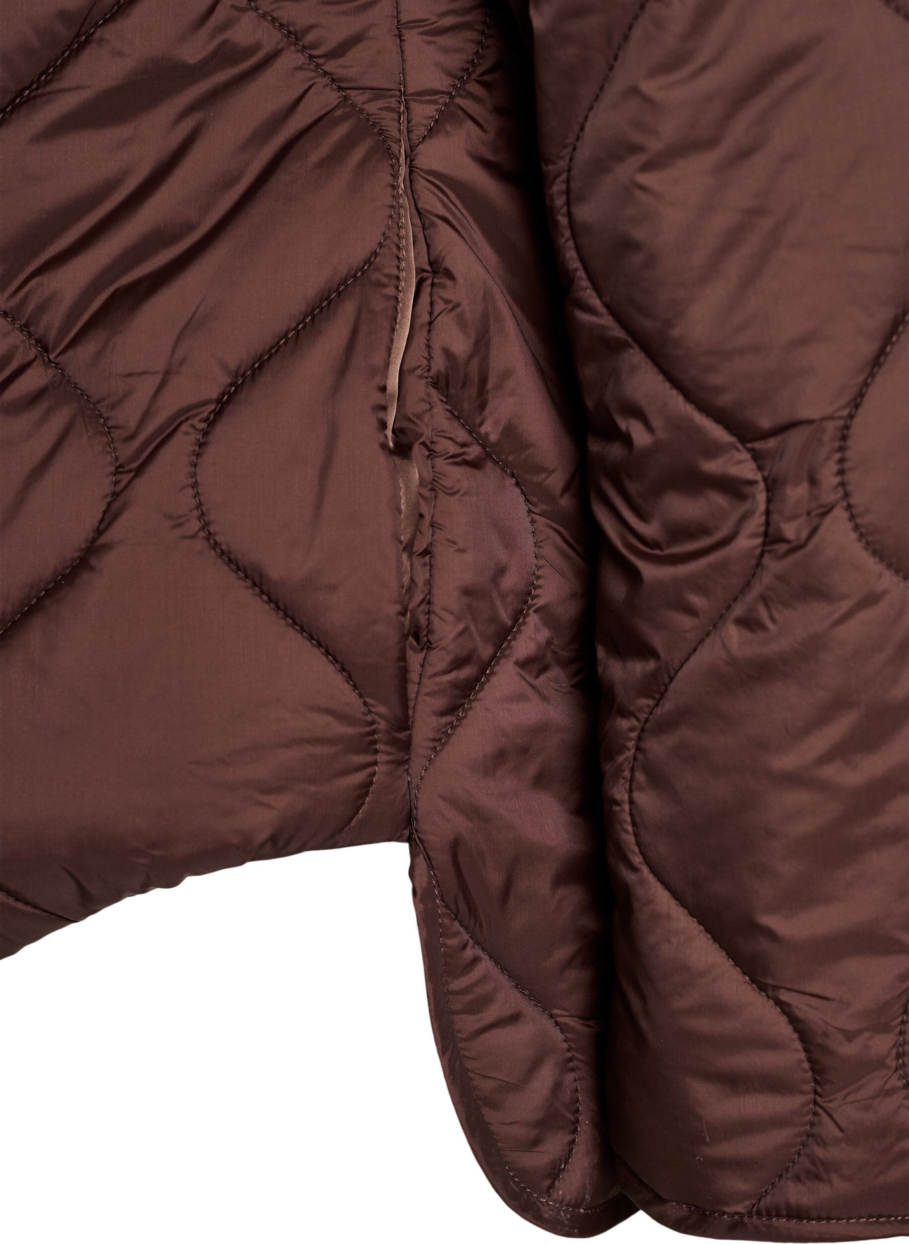 ZizziVeste matelass&eacute;e avec boutons-pression et col rond, Marron, Packshot image number 3