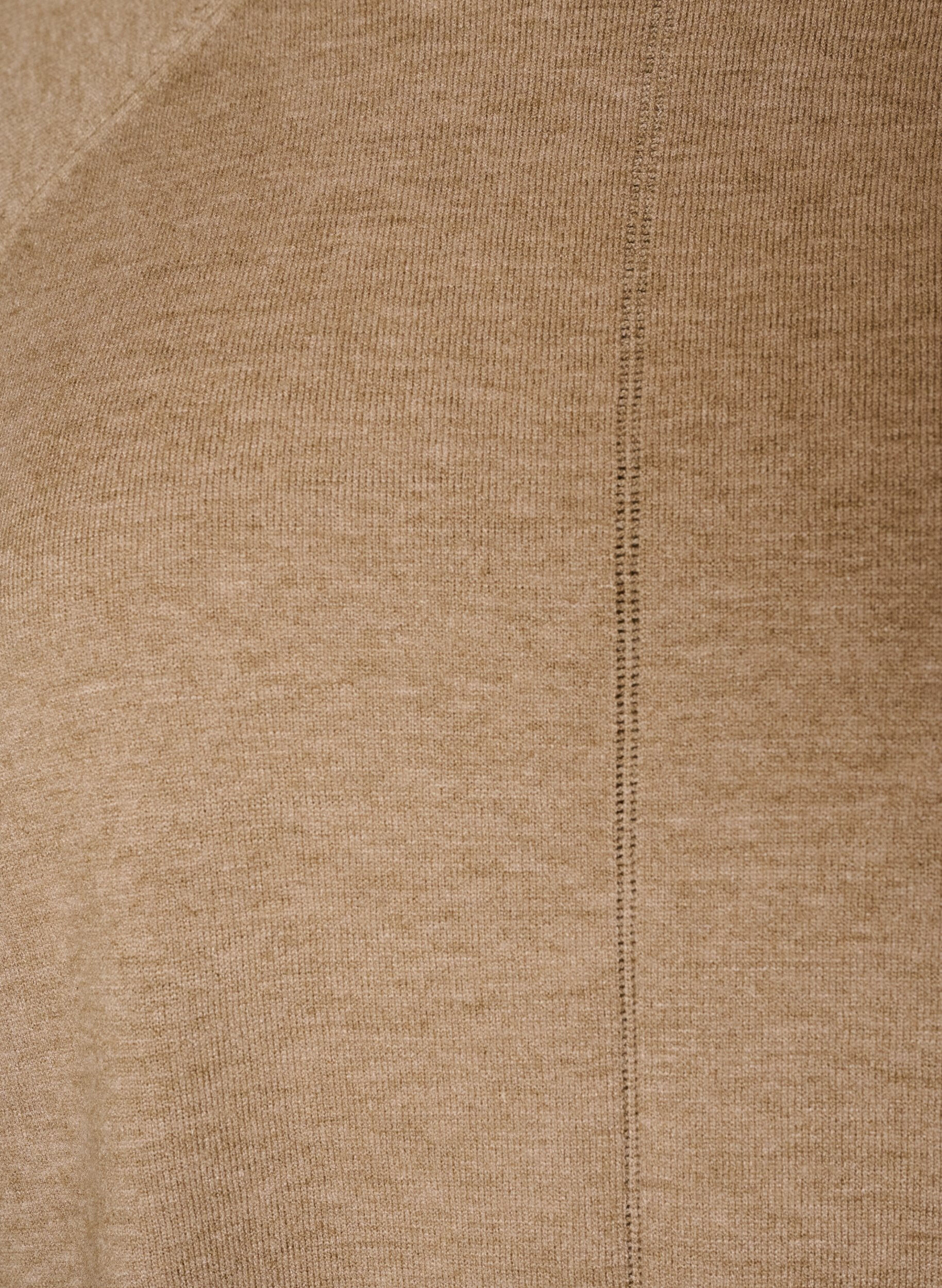 ZizziChemisier en tricot avec col rond et motif tricot, Beige, Packshot image number 2