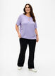 Melange Blouse met korte mouw, Violet Tulip Mel., Model image number 2