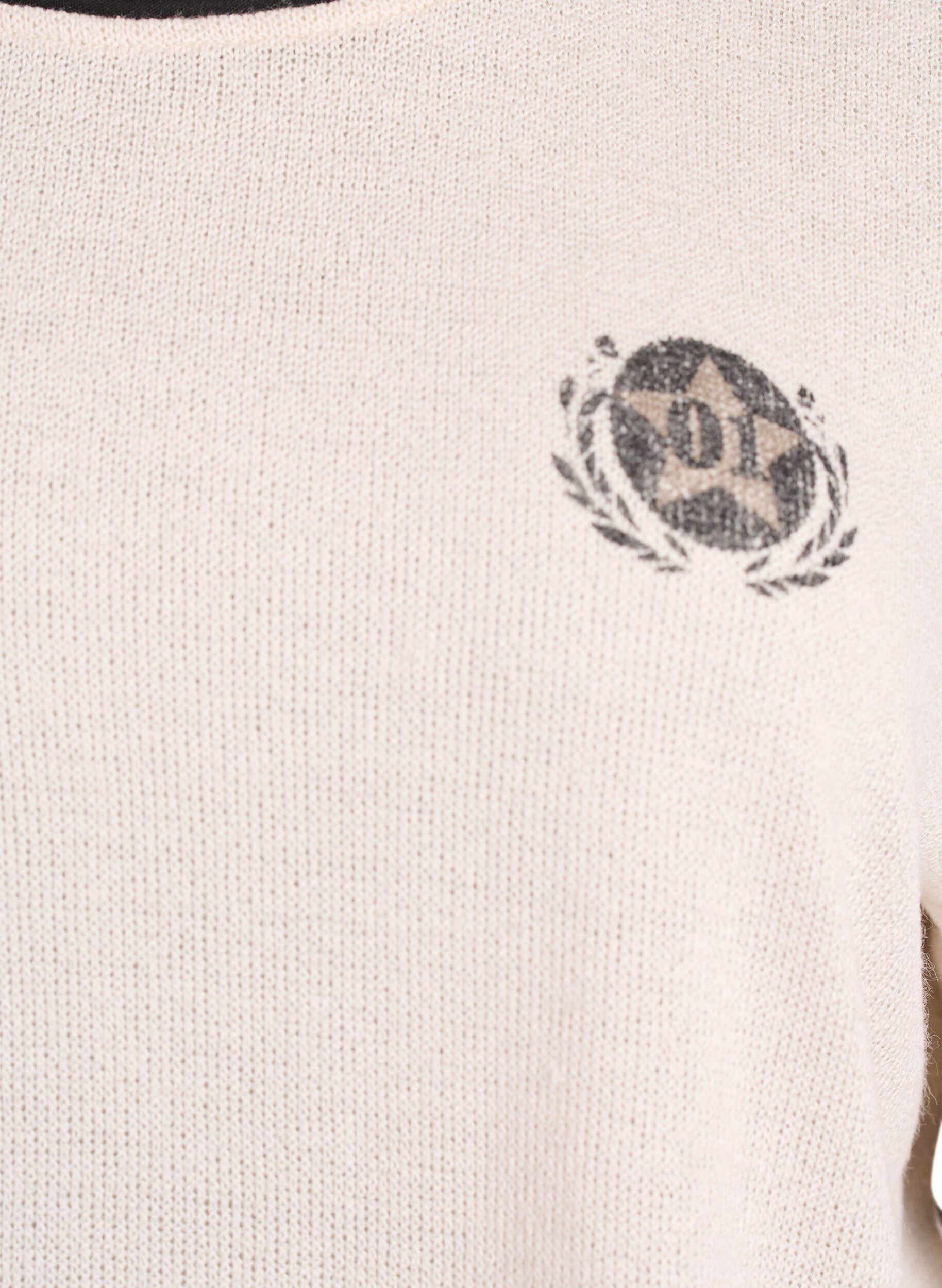 Zizzi Blouse &agrave; manches courtes avec rayures contrastantes, Beige, Packshot image number 2