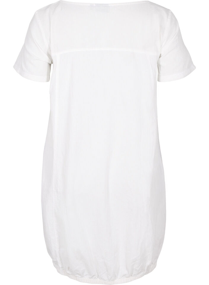 Robe en coton &agrave; manches courtes, Blanc, Packshot image number 1