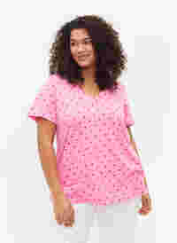 T-shirt en coton imprimé, Rosebloom AOP, Model