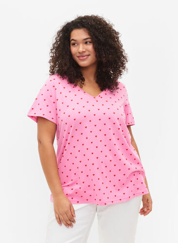 T-shirt en coton imprimé, Rosebloom AOP, Model image number 0