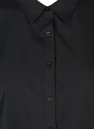 Tunique en coton avec fermeture boutonnée, Black, Packshot image number 2