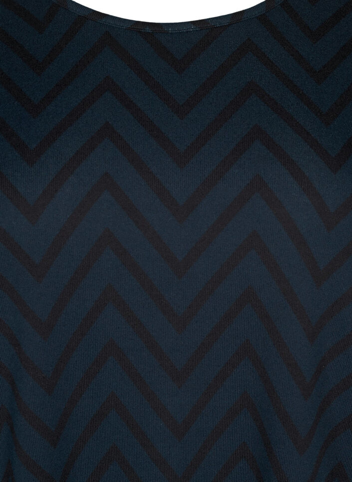 Gedessineerde blouse met lange mouwen, Groen, Packshot image number 2