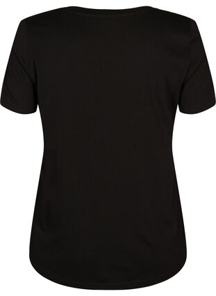 T-shirt en coton à manches courtes avec impression, Black W. Love , Packshot image number 1