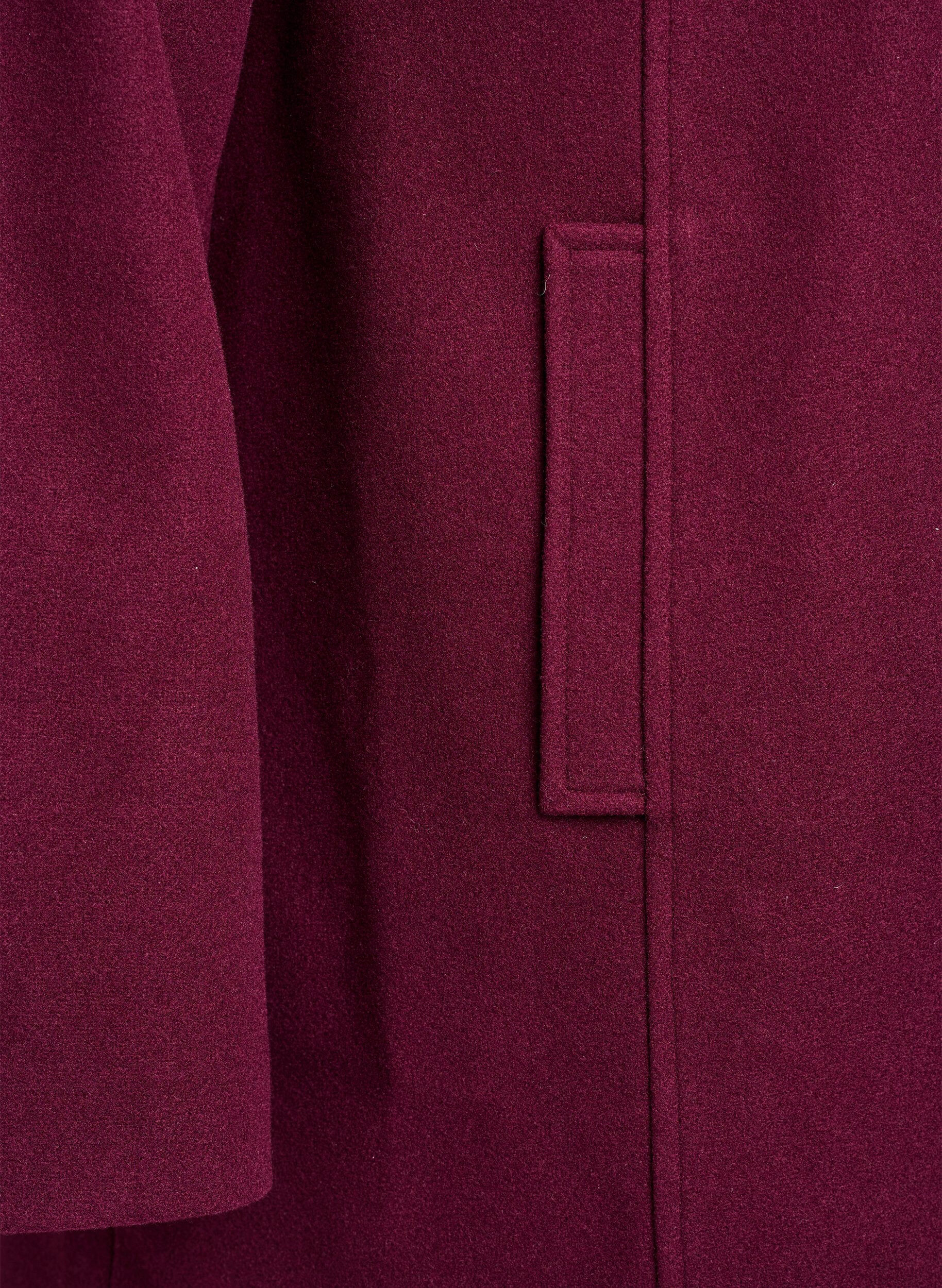 ZizziManteau court &agrave; la coupe &eacute;vas&eacute;e, Bordeaux fonc&eacute;, Packshot image number 3