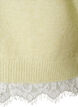 Gebreide blouse met kanten rand aan de zoom, Groen, Packshot image number 3