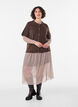 Cardigan en maille avec manches courtes, Marron, Model image number 1