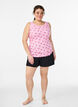 Top met print en kanten rand, Roze, Model image number 1