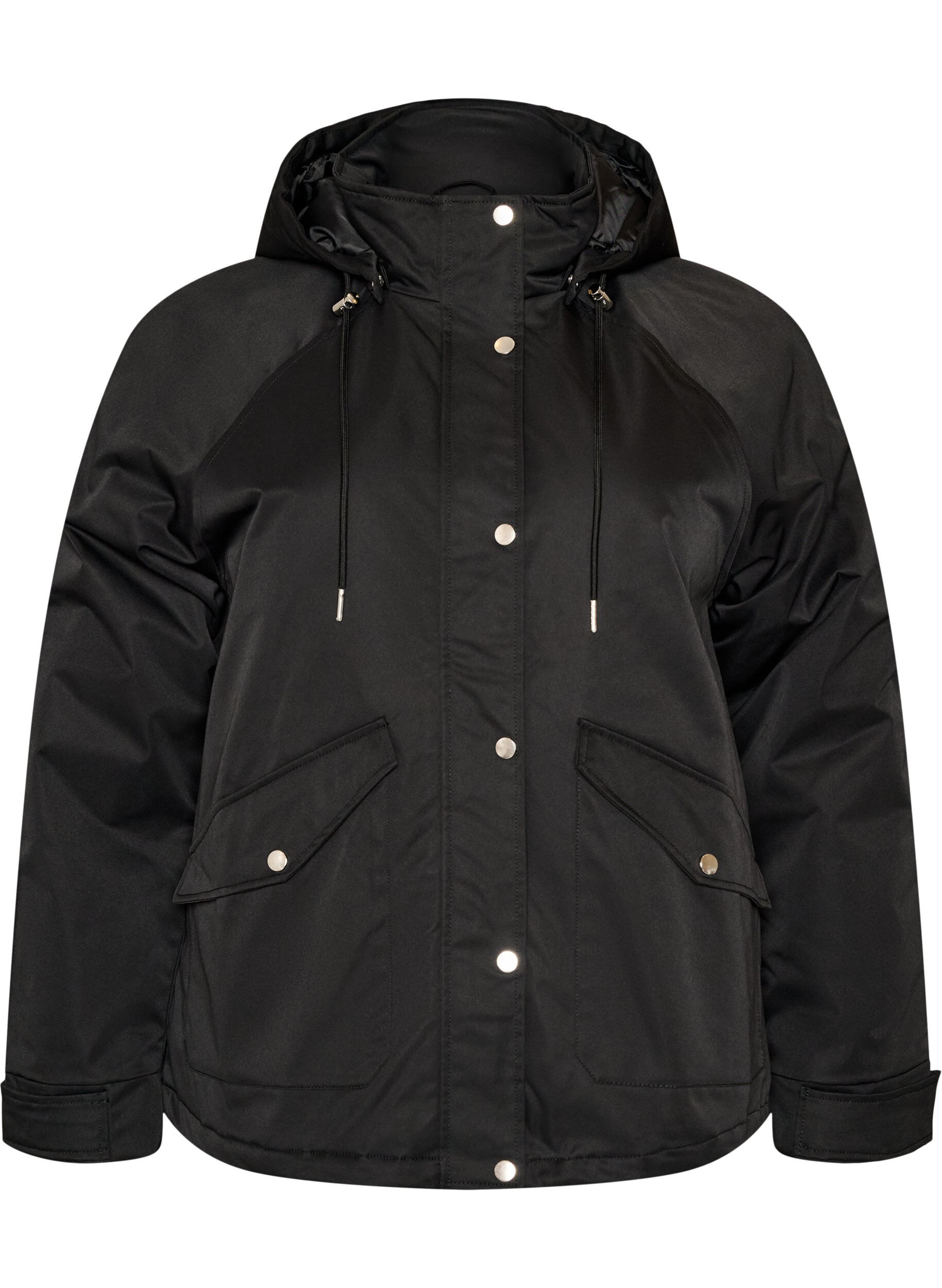 ZizziParka matelass&eacute; avec une capuche amovible, Noir, Packshot image number 0