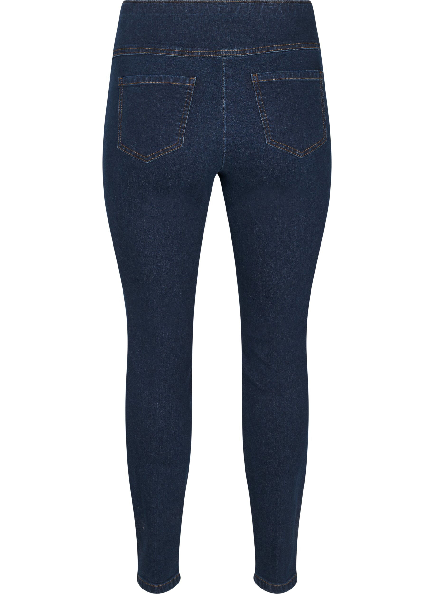 ZizziRekbare jeggings met een hoge taille, Blauw, Packshot image number 1