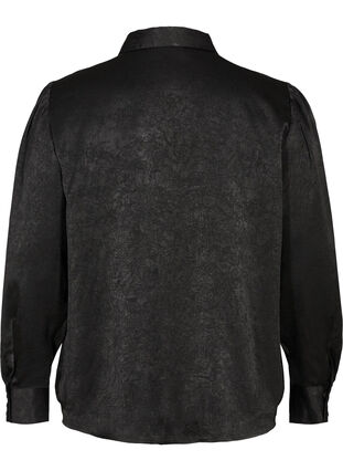 Chemise à manches longues bouffantes, Black, Packshot image number 1