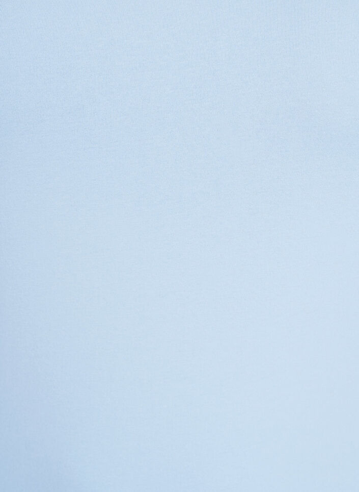 Haut basic uni en coton, Bleu Clair, Packshot image number 2