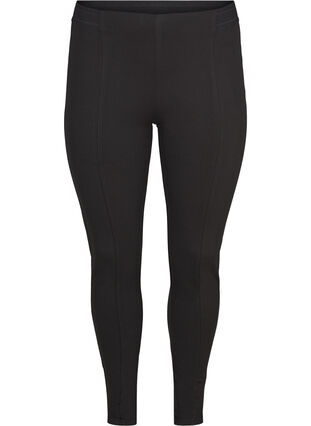 Klassieke legging in effen kleur, Black, Packshot image number 0