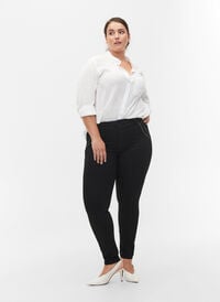 Super slanke Amy jeans met stud detail, Black, Model