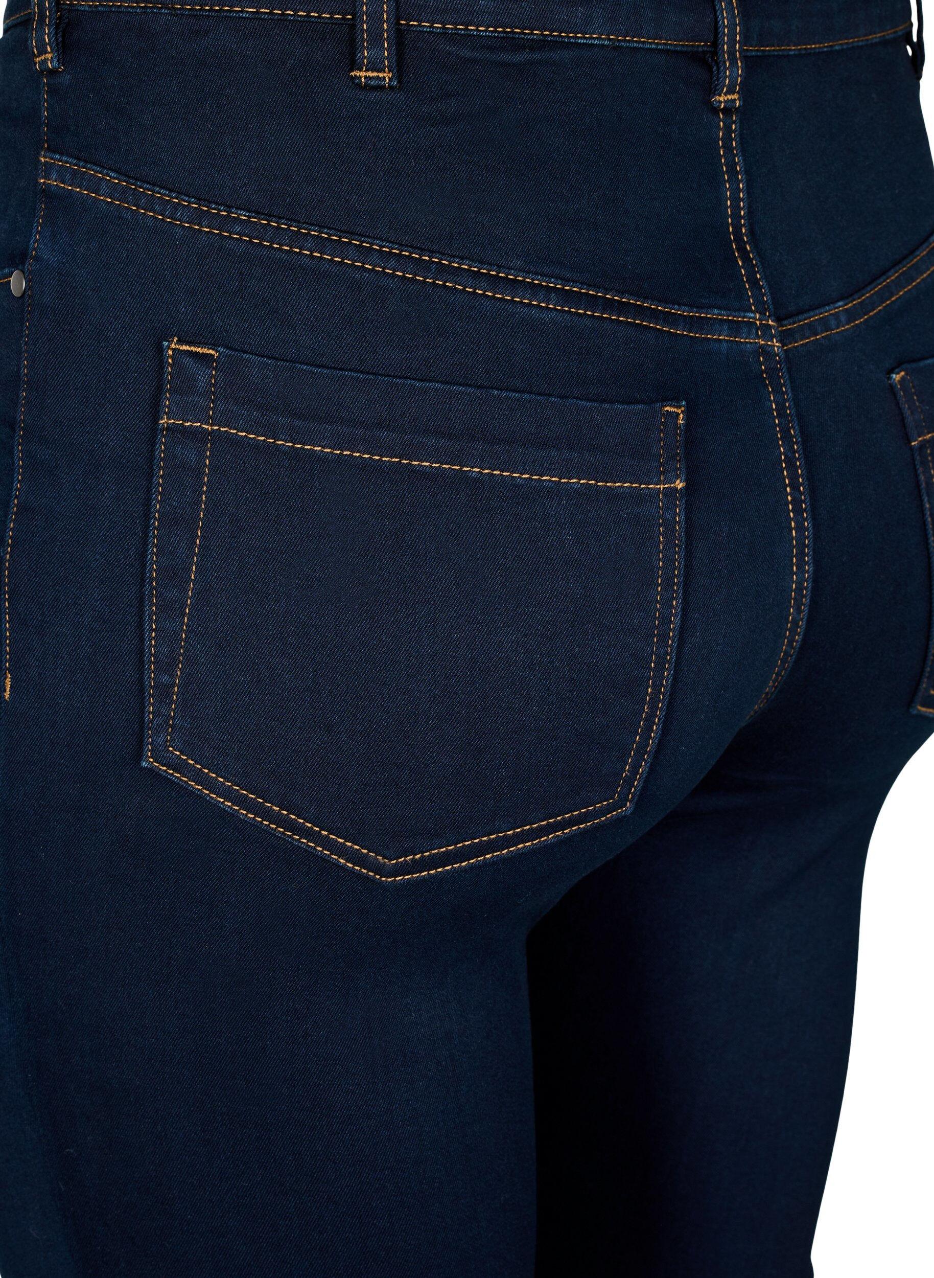 ZizziSuper slim Amy jeans met hoge taille, Unwashed, Packshot image number 3