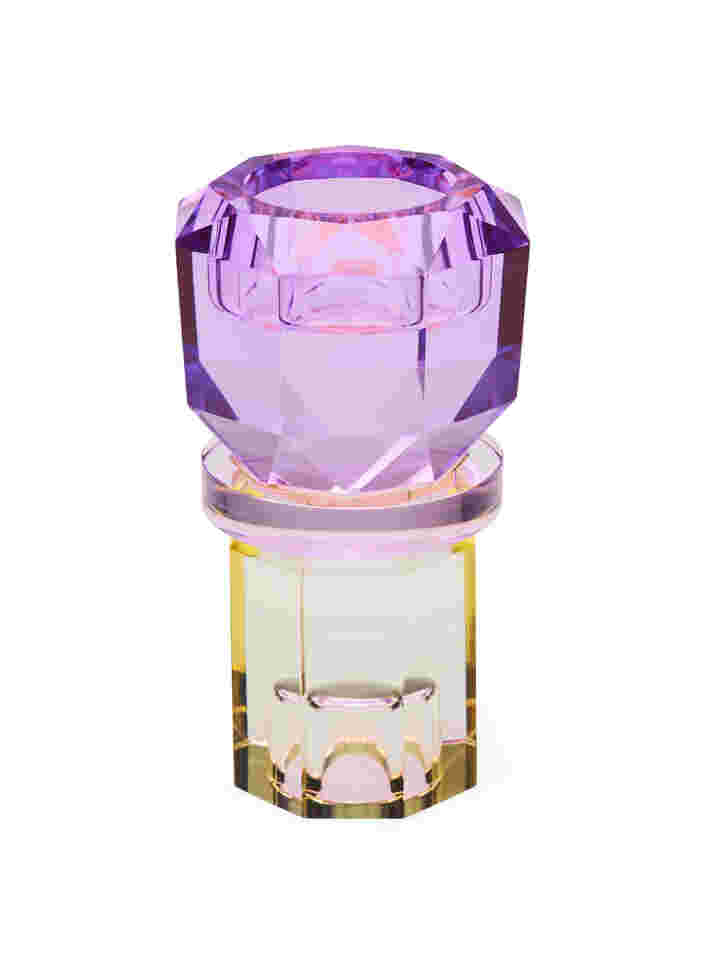 Bougeoir en cristal, Butter/Violet, Packshot image number 1