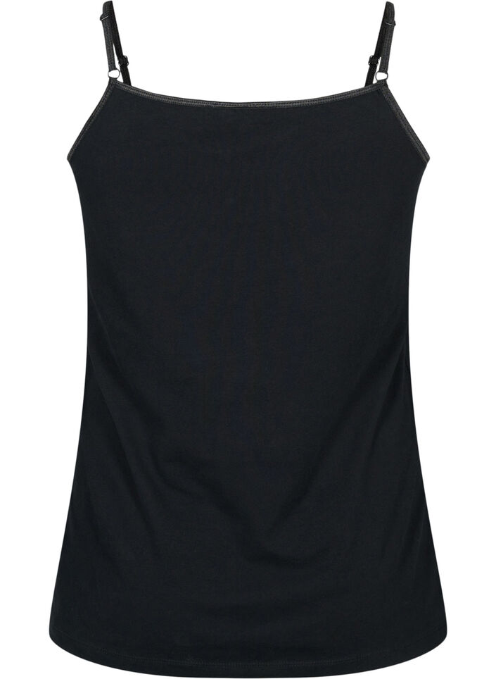 Top basique &agrave; nouer en coton, Noir, Packshot image number 1