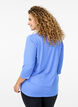 Sporttop met 3/4 mouwen, Blauw, Model image number 2