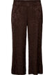 Pantalon ample &agrave; motif cachemire et taille haute, Marron, Packshot image number 0