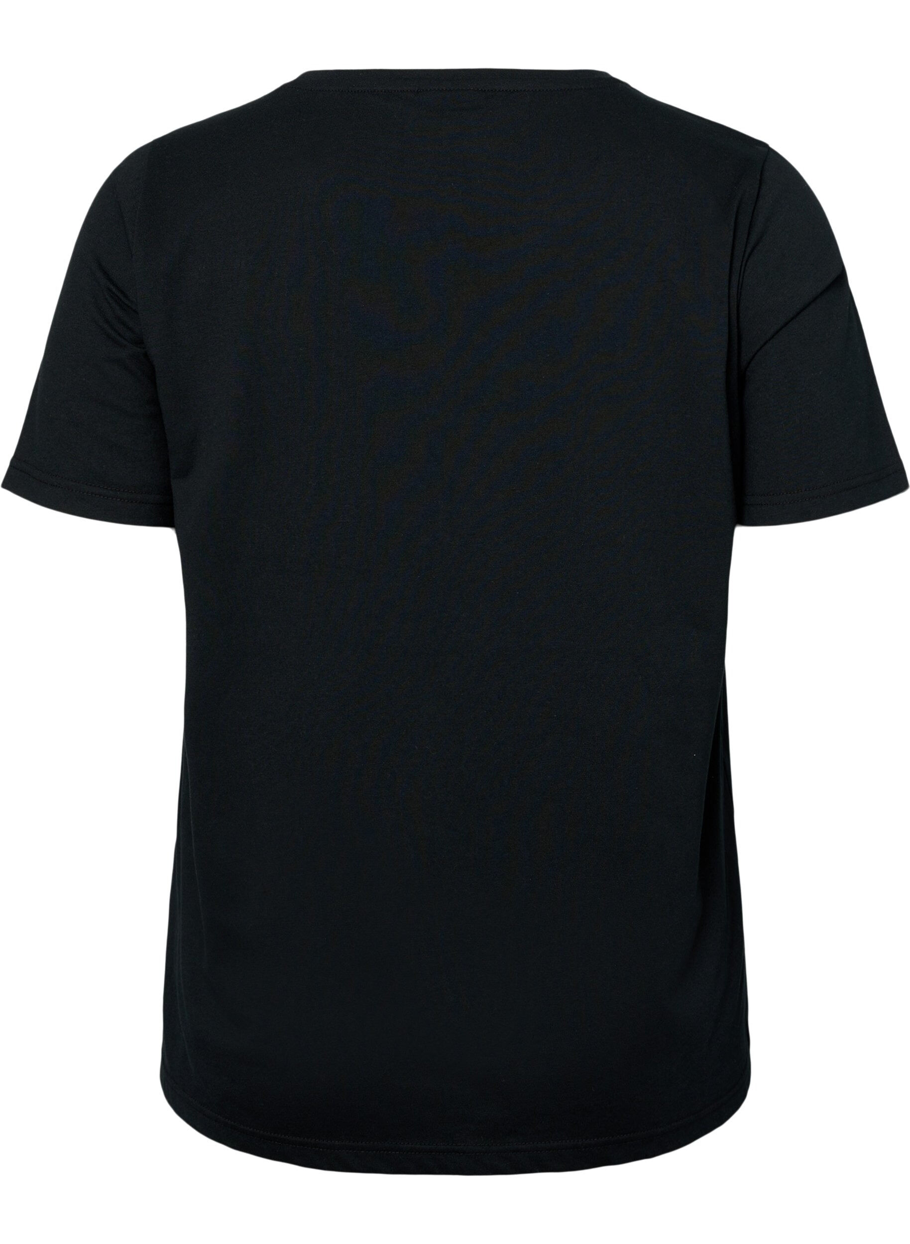 ZizziFLASH - 2-pack t-shirt met motief, Black/Port Royale , Packshot image number 2