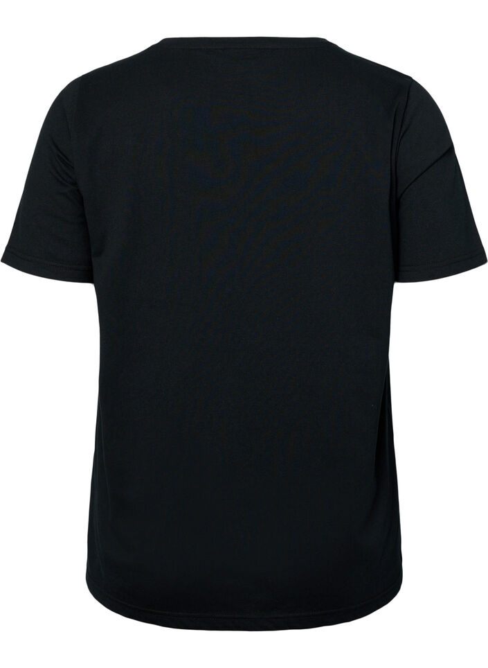 FLASH - 2-pack t-shirt met motief, Black/Port Royale , Packshot image number 2