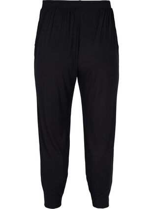 Pantalon ample en viscose avec poches, Black, Packshot image number 1