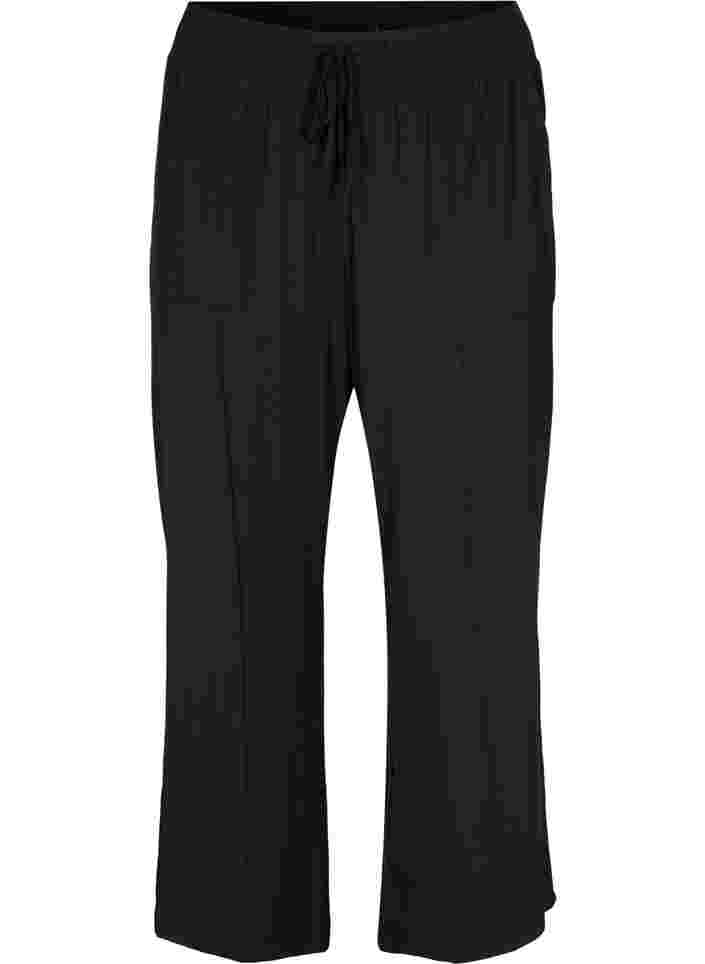 Pantalon de sport en viscose avec poches, Black, Packshot